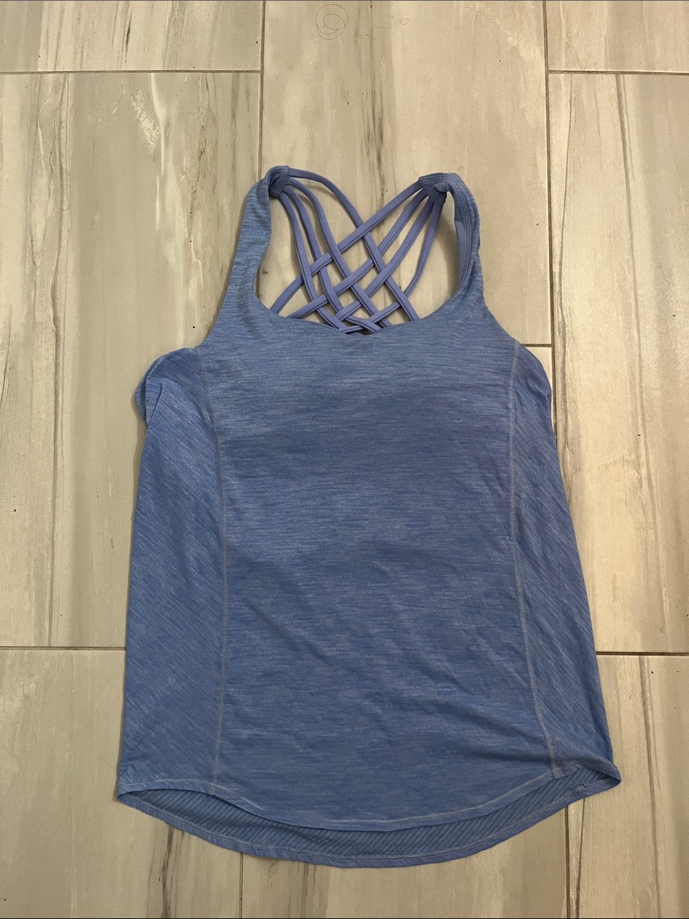 lululemon athletica Heathered Periwinkle Strappy Back Tank